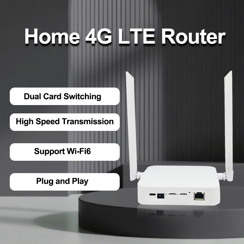 

4G LTE WiFi 6 Router Dual SIM, 150Mbps Download, 300Mbps WiFi, 3G/4G Network Lock, APN Setting