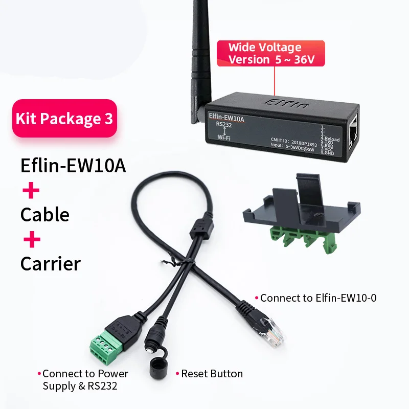 EW10A szerokopasmowy Mini konwerter szeregowy RTU sieć bezprzewodowa bramka IoT Modbus Mqtt RS232 WIFI Biddirection serwer szeregowy