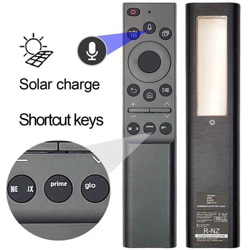 

B04C-Solar-Powered Universal Remote Control BN59-01357E Bluetooth Voice For Smart TV Eco-Friendly