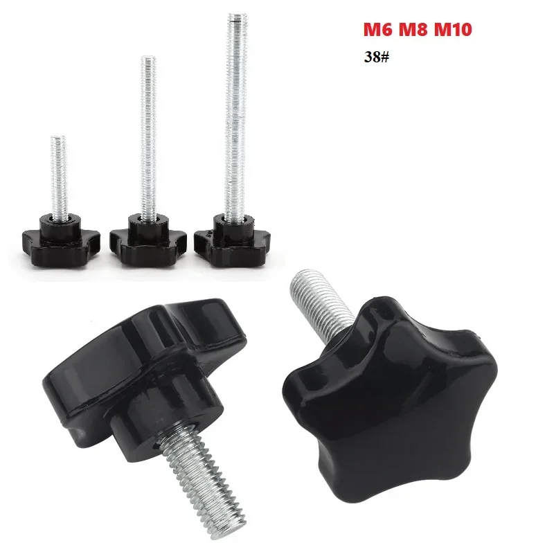 M6 M8 M10 38# Thread Star Shaped Clamping Bolt Knob Bakelite Plastic Head Handle Screw For Industry Equipment