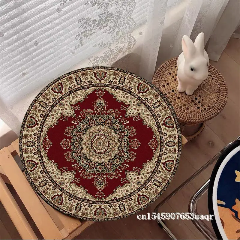 Round Persian Carpets Creative Sofa Mat Dining Room Table Chair Cushions Unisex Fashion Anti-slip Chair Mat Pad