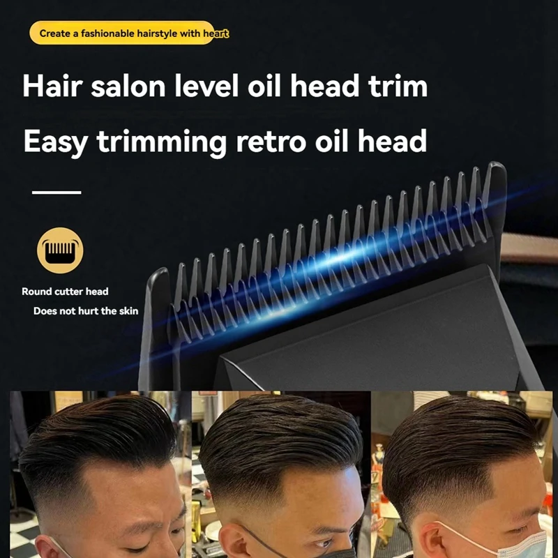 Electric Hair Clipper Hair Digital Display Haircut Clipper Professional High Power Electric Hair Clipper