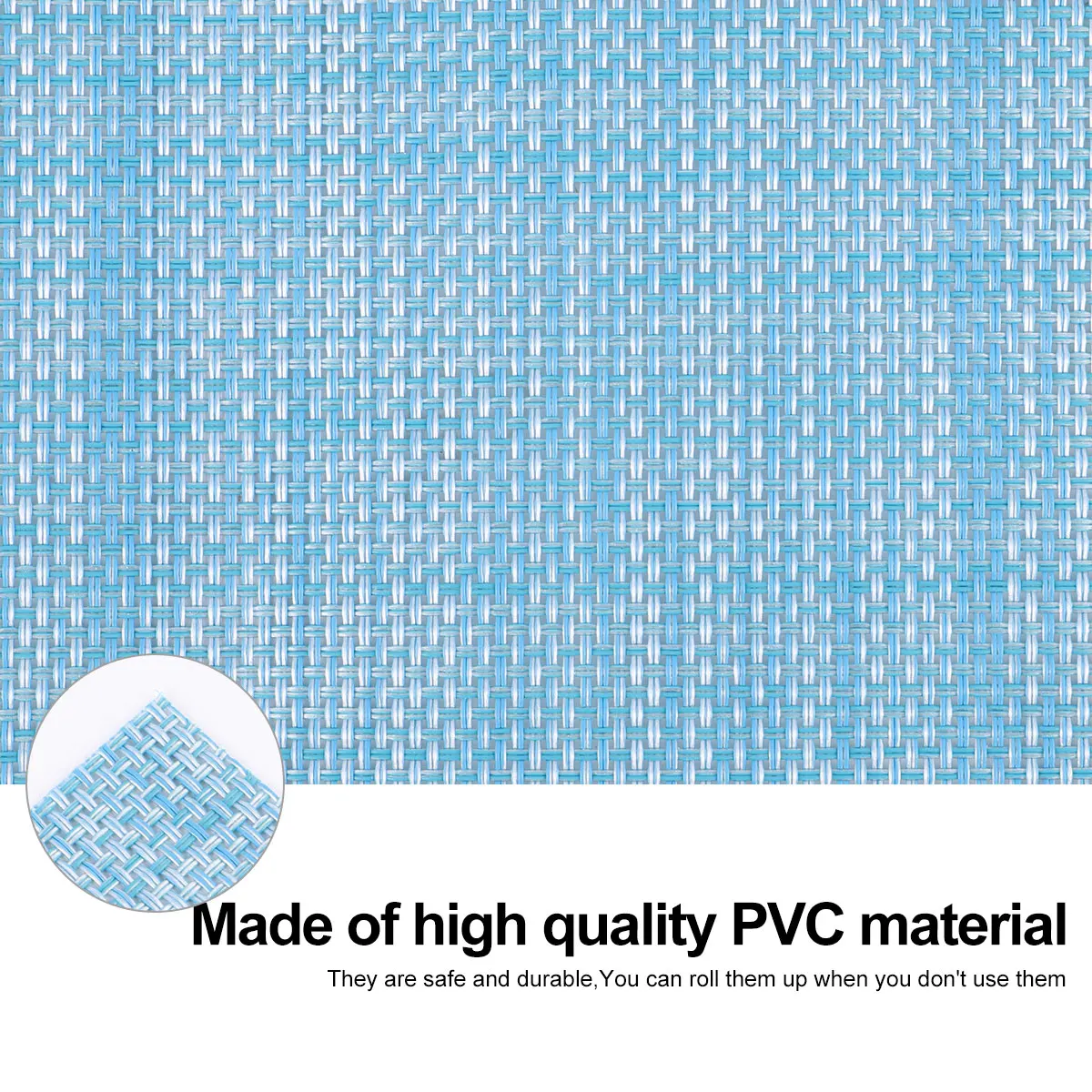 

6 Pcs PVC Table Placemats Insulation Heat Resistant Non Skid Home Restaurant Solid Color Mats Thermal Protection