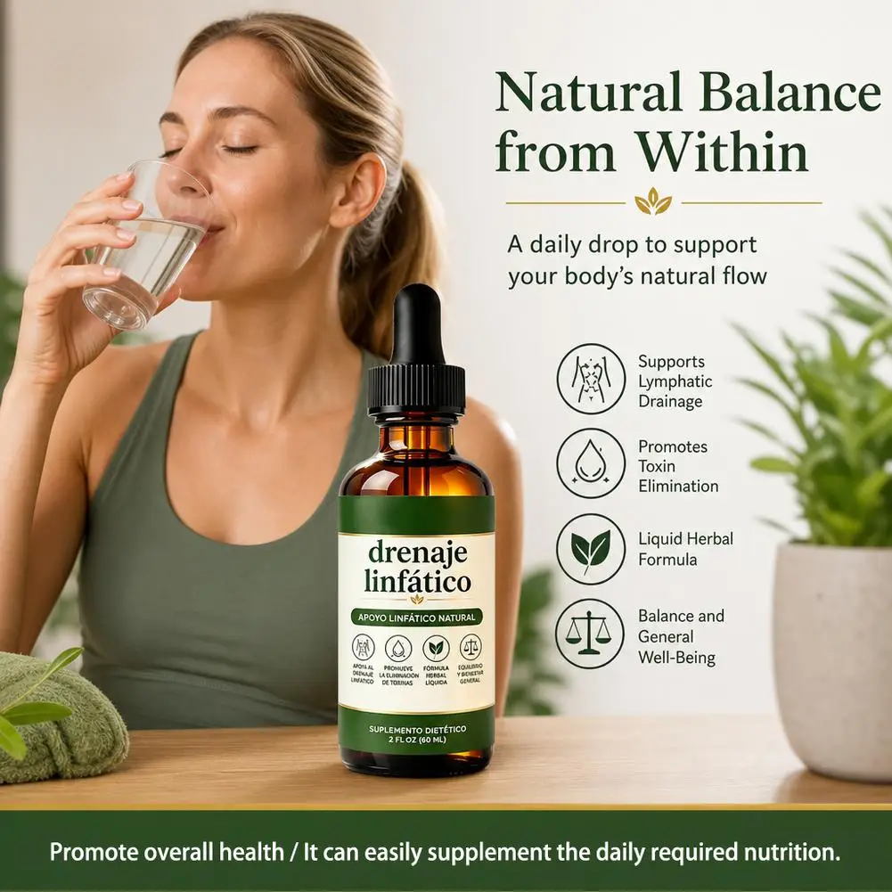 Natürliche Lymphdrainage-Tropfen 59/60ml, Nahrungsergänzungsmittel zur Körperbalance bei Flüssigkeitsretention & Schwellungen, Kräuterformel – Detail 6