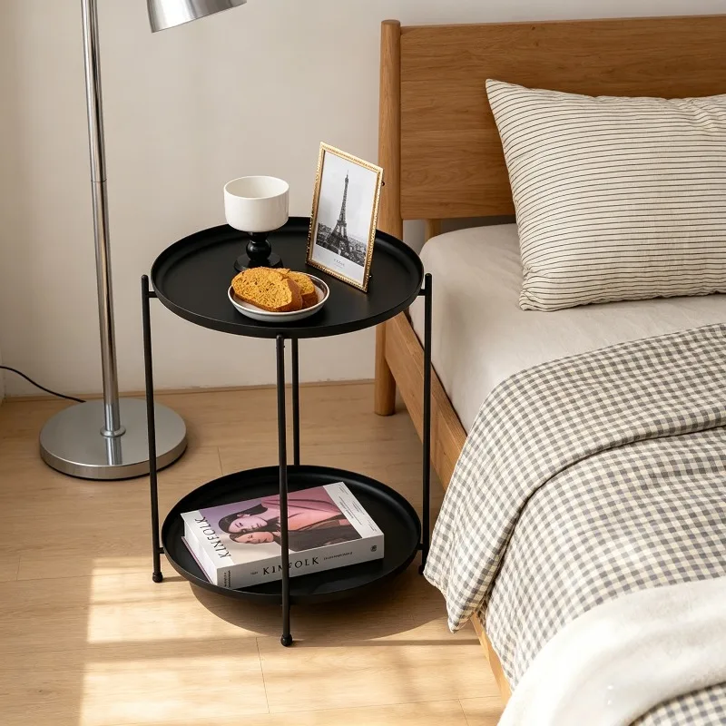 Mesa Auxiliar Redonda Nórdica, Mesa Esquinera De Plástico De Alta Resistencia Para Sala De Estar O Dormitorio — -49%, 45.36€ Coupon, from 45.39€ – 49% descuento – €45.39