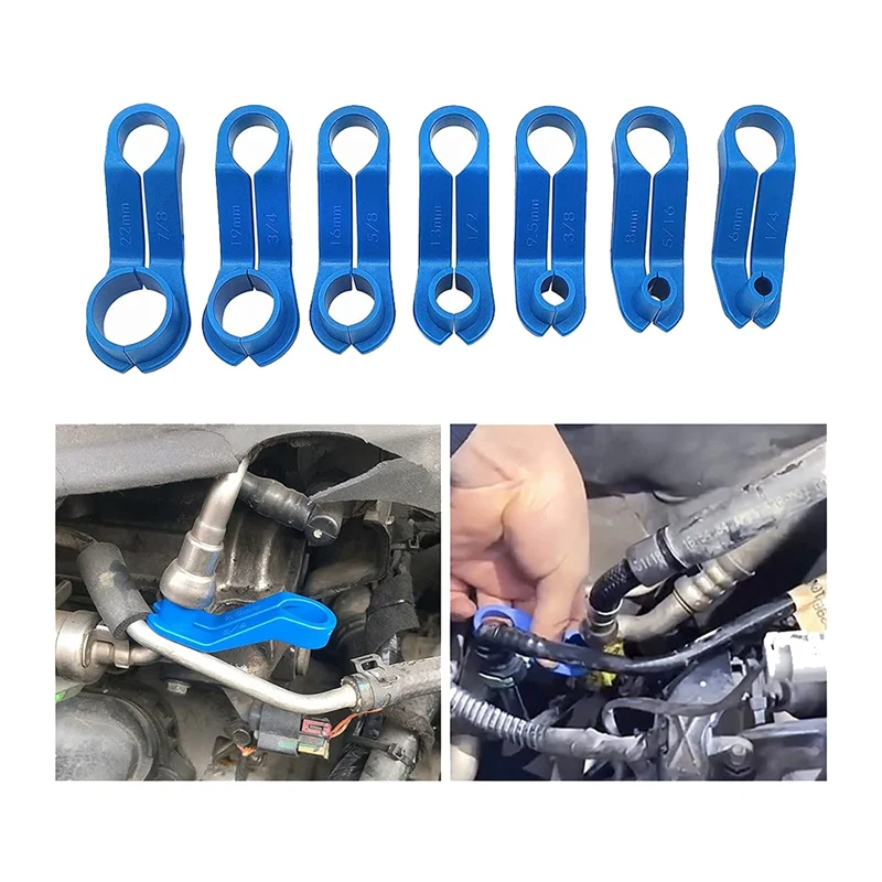 AC Fuel Line Disconnect Tool 16Pcs Universal Fuel Line Quick Disconnect Fitting Hose Kits Oil Cooler Tube Removal Tool A