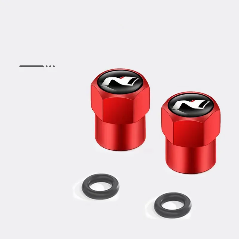 Car N Line Wheel Tire Stem Air Valve Caps Covers For Hyundai i10 i20 i30 NLine Sonata Tucson Azera Elantra Veloster Kona Santa