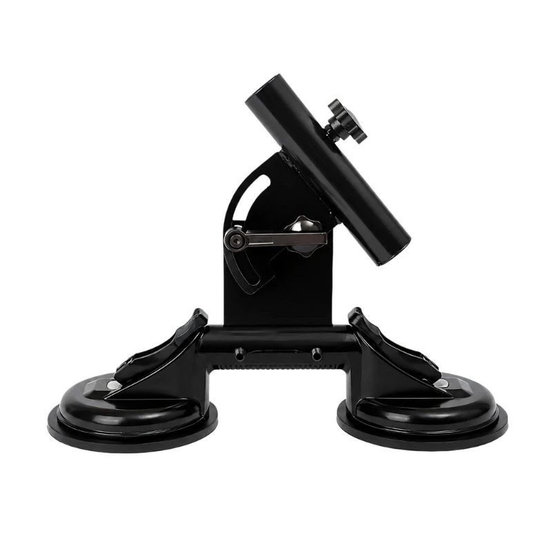 Vehicle Flag Staff Holder Mount with Two Suction Cups, Pivoting Display Arm, No-Tool Trailer Truck Boat Mount for Smooth Flat