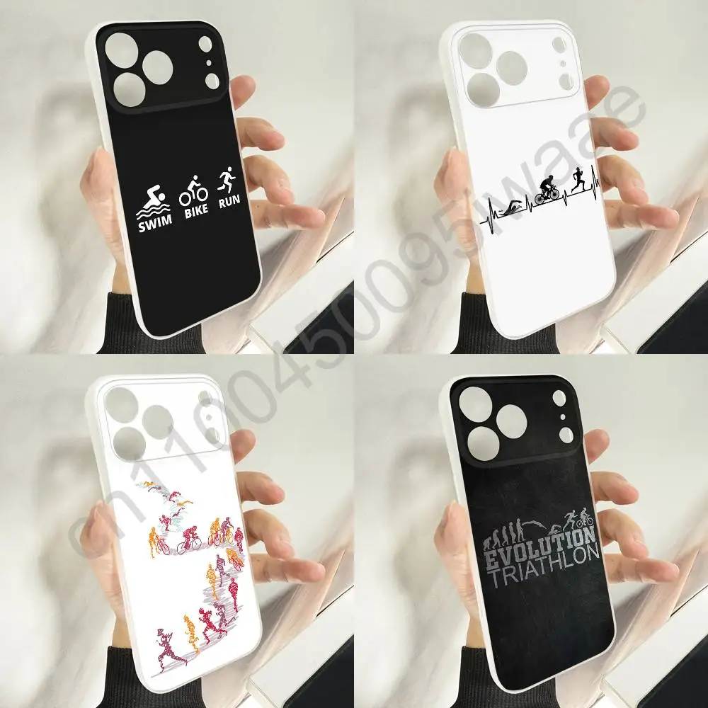 

Triathlon Swim Bike Run Sports Phone Case For iPhone 11,16,15,14,13,17,12,Plus,E,Air,Mini,Pro,Max Magnetic Magsafe Soft Cover