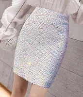 Stage Show Sequin Wrapped Hip Skirt Elegant Skirts for Women Clothing Fashion Clothes Casual Streetwear Y2k Skirt Party Club