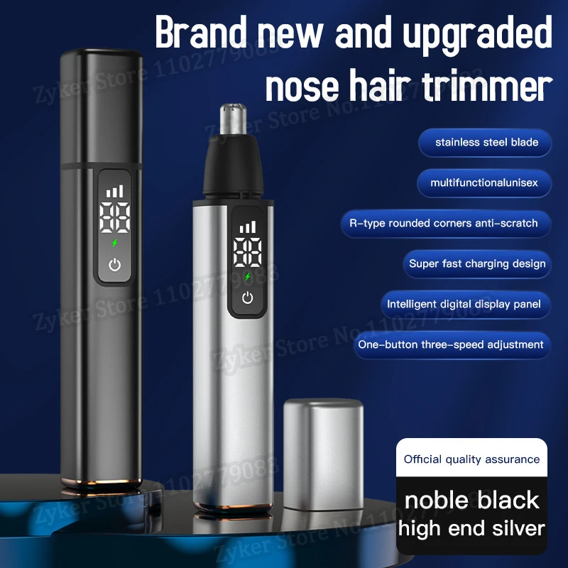 

Электрическая машинка для стрижки волос в носу, перезаряжаемый автоматический триммер для волос, мини-портативный моющийся безболезненный триммер для волос в носу для мужчин и женщин