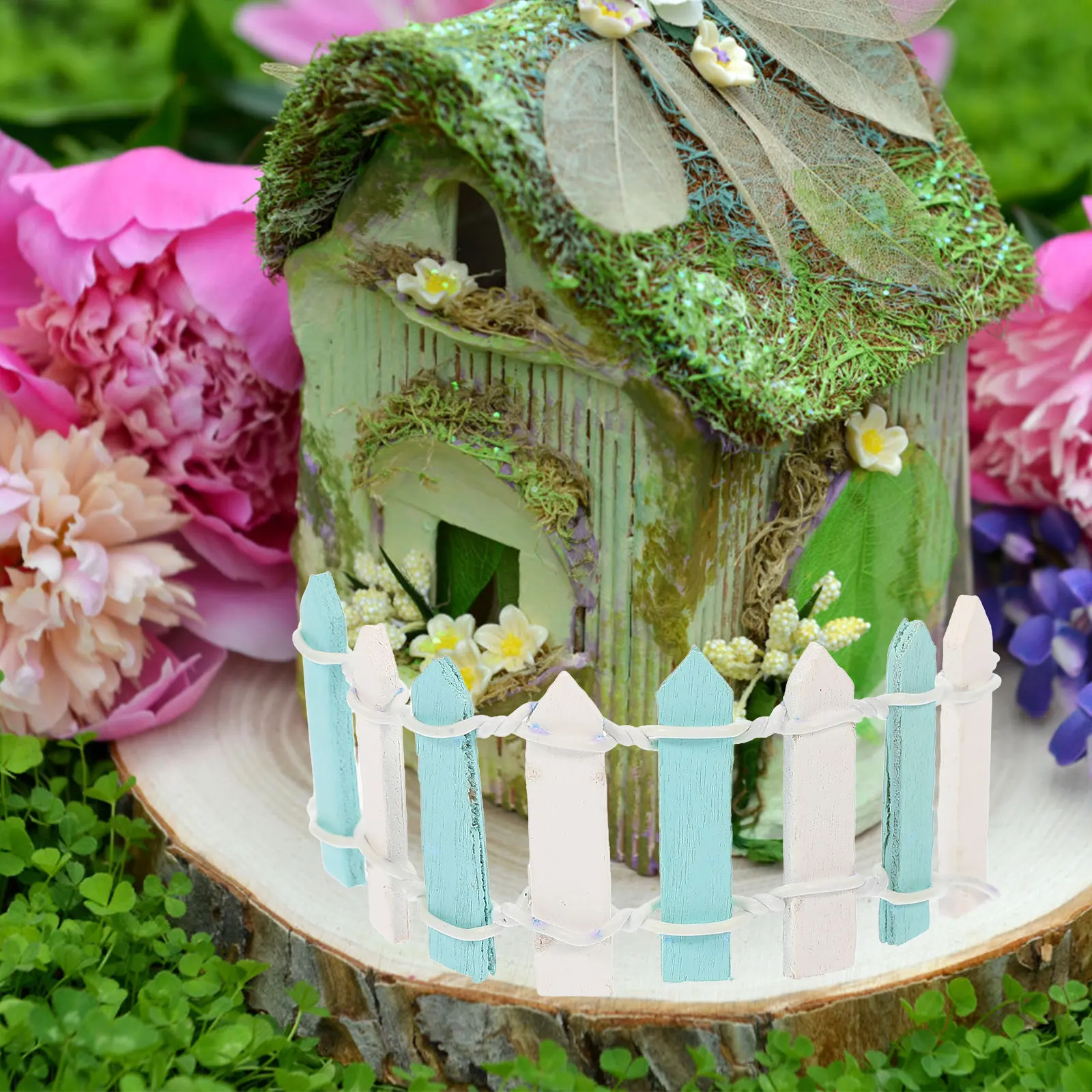 

10 шт., мини-забор, реалистичные деревянные картины для микропейзажа, сада, кукольного домика, аксессуары, декоративный макет сцены фермы