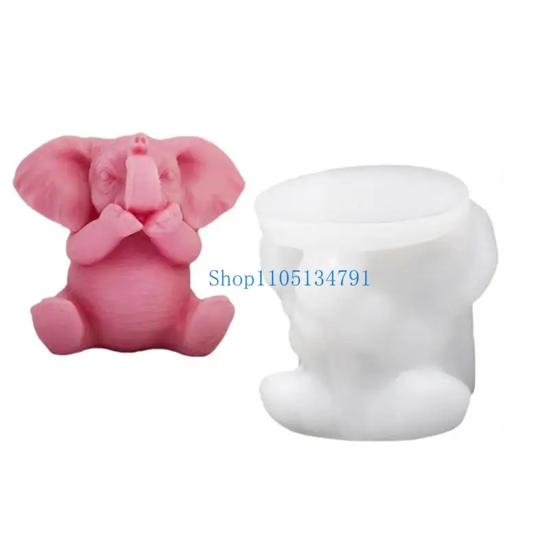 

98km Elephant Figurines Silicone Mold Silicone Texture for Handmade Ornaments Holiday