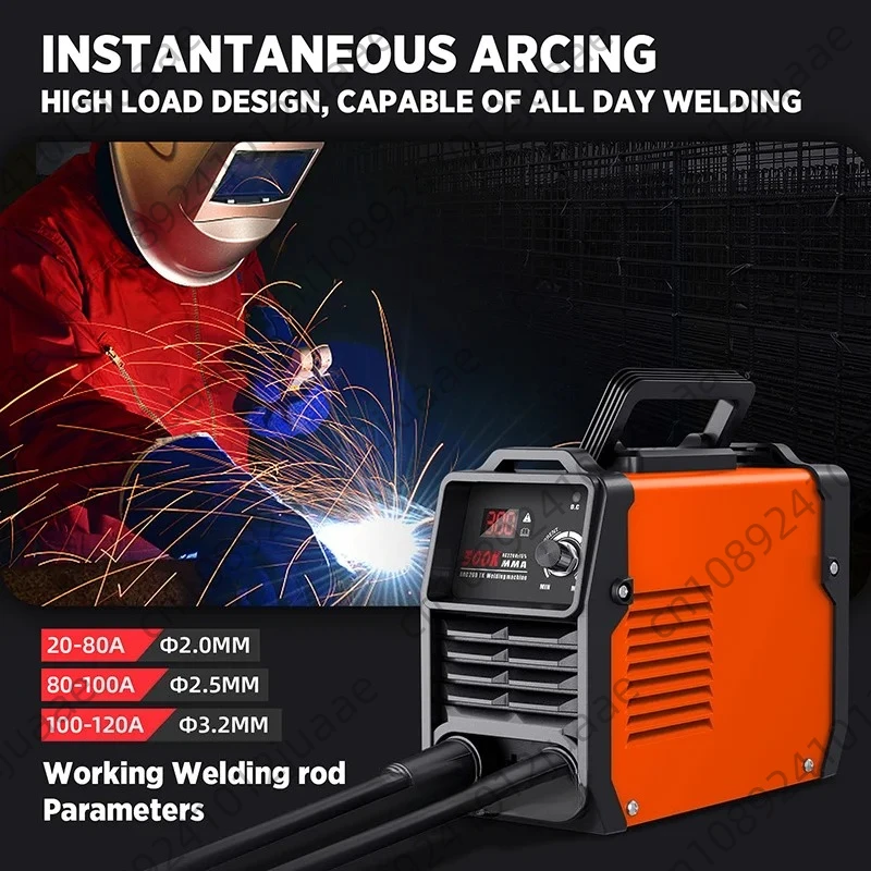 Portable Electric Welding Machine AC 220V Household Automatic Electric Inverter Arc Welder,ARC-300 DC Welding Machine