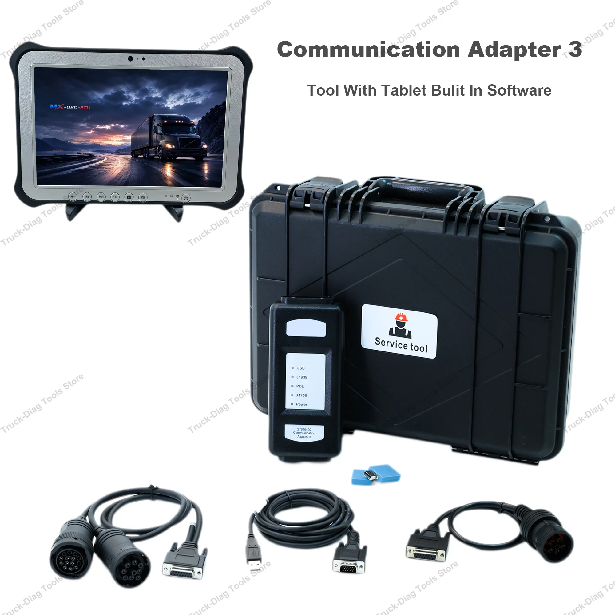 for Perkins Communication Adapter 3 27610402 27610401 Diagnostic Tool with Laptop EST 2021B Software
