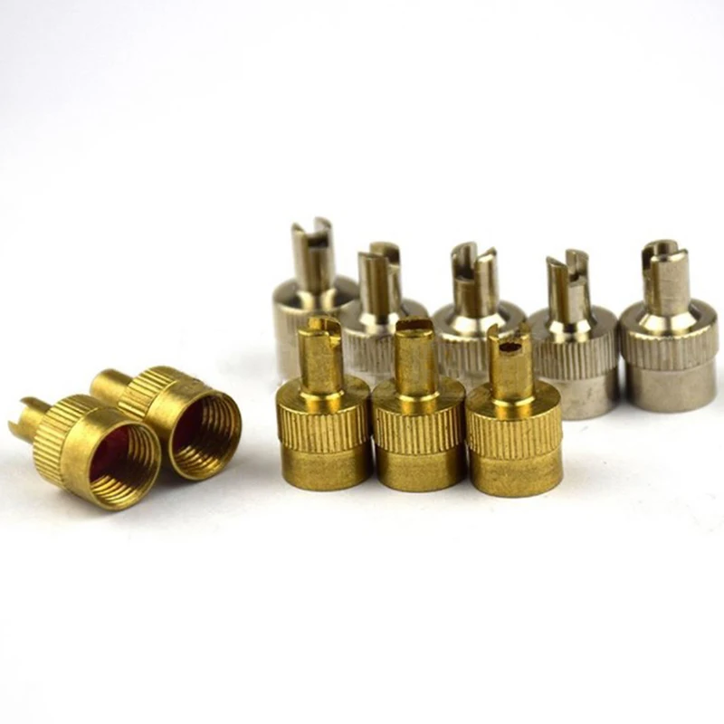 Copper Slotted Head Valve Stem Cap for  Motorcycle Valve Wheel Tyre Tire Valvol Lid Dust Cover Auto Accessory