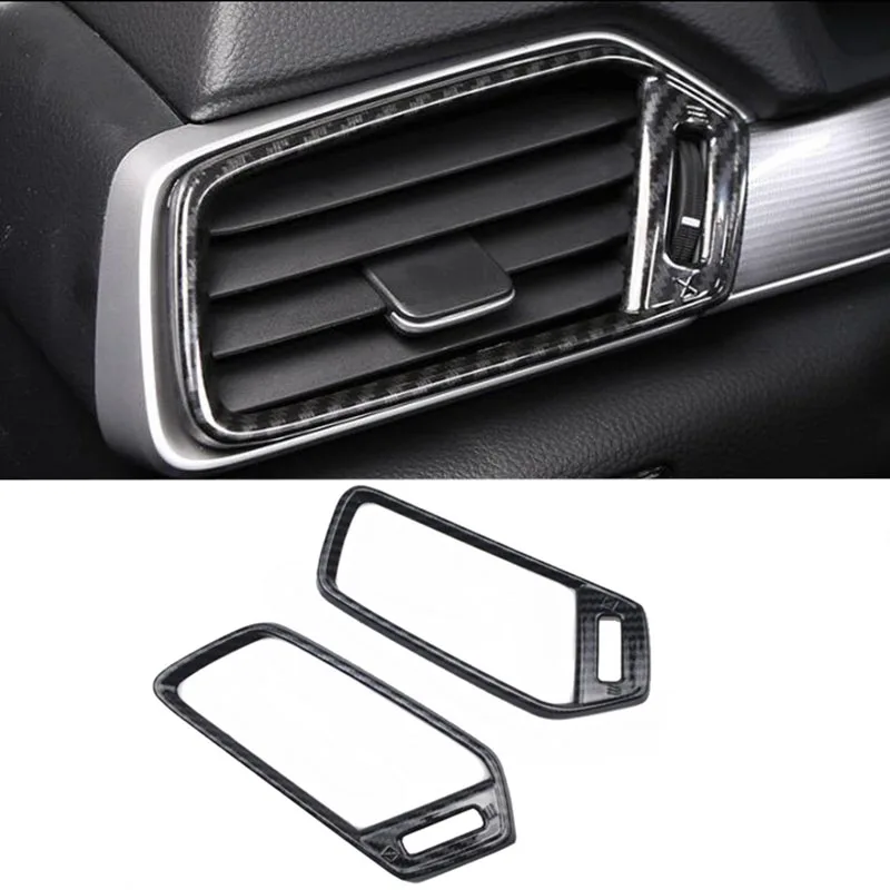 

For Honda Accord 2018 2019 ABS Carbon Fiber Side Air Conditioning Vent Outlet Cover Trim Sticker 2PCS Car Mouldings Styling