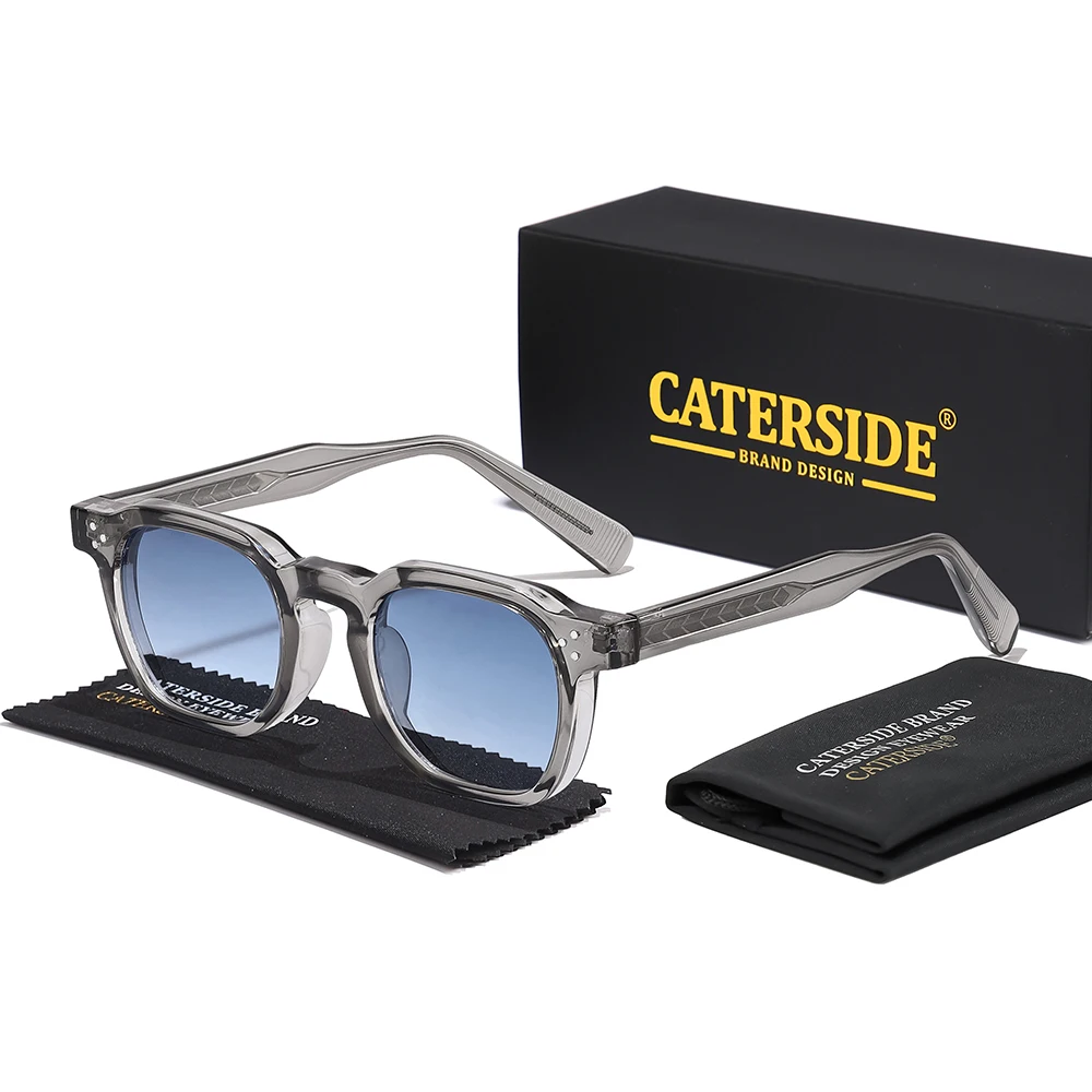 CATERSIDE Herren Retro Quadratische Sonnenbrille Hochwertiges Luxus-Design Sonnenbrillen Damen Fahren Reisen Strand Sommer Stilvolle Brille UV400 – Detail 9