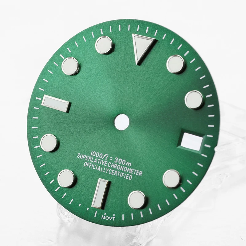 NH35-Zifferblatt, S-Zifferblatt, 28,5 mm Durchmesser, SUB-Kalender, leuchtender Sonnenstrahl, passend für NH35/36-Uhrwerk, Modifikationszubehör