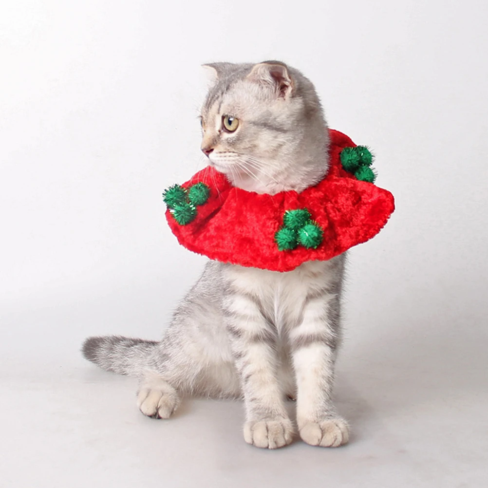 

Christmas Cat Circle Ornaments Kitten Collars Costume Accessories Adjustable Dog