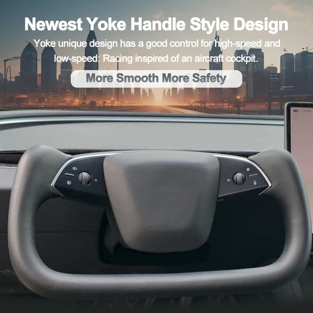 Carbar جديد 359 مللي متر نير عجلة القيادة 3.0 ل تسلا نموذج Y العرعر نموذج 3 هايلاند التدفئة نير مقبض كامل العائمة #4