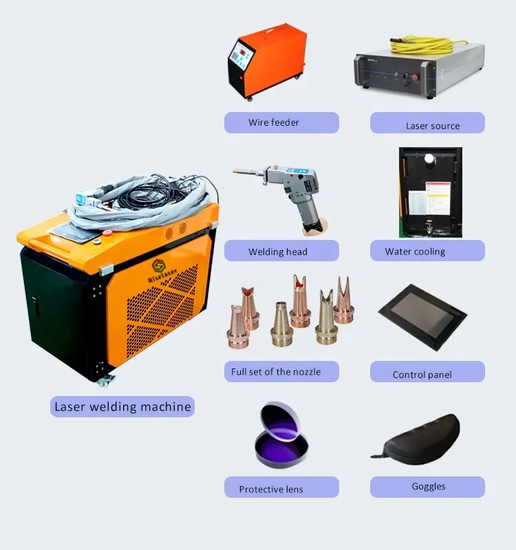 3000W Handheld Welding Machine Dual 6 Welding Modes Metal Stainless Steel Aluminum Welders CNC