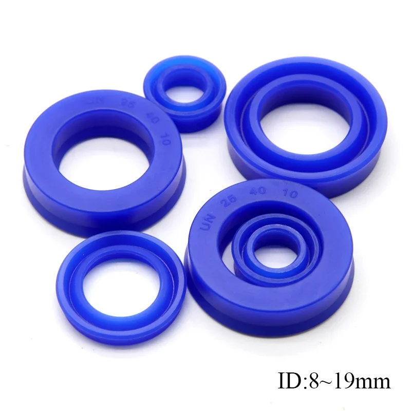 5Pcs ID 8~19mm UN Radial Shaft Hydraulic Seal (IDxODxTHK) Polyurethane Piston Shaft Piston Rod PU Single Lip U Cup Oil Seals