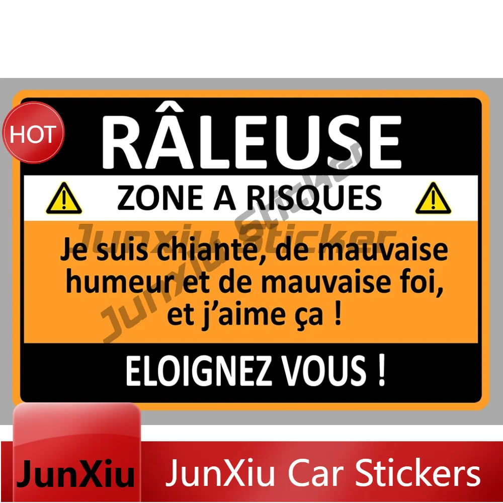 Attention Raleuse Humour Drole Anniversaire Creative Vinyl Decal Waterproof Car Sticker Motorcycle Accessories