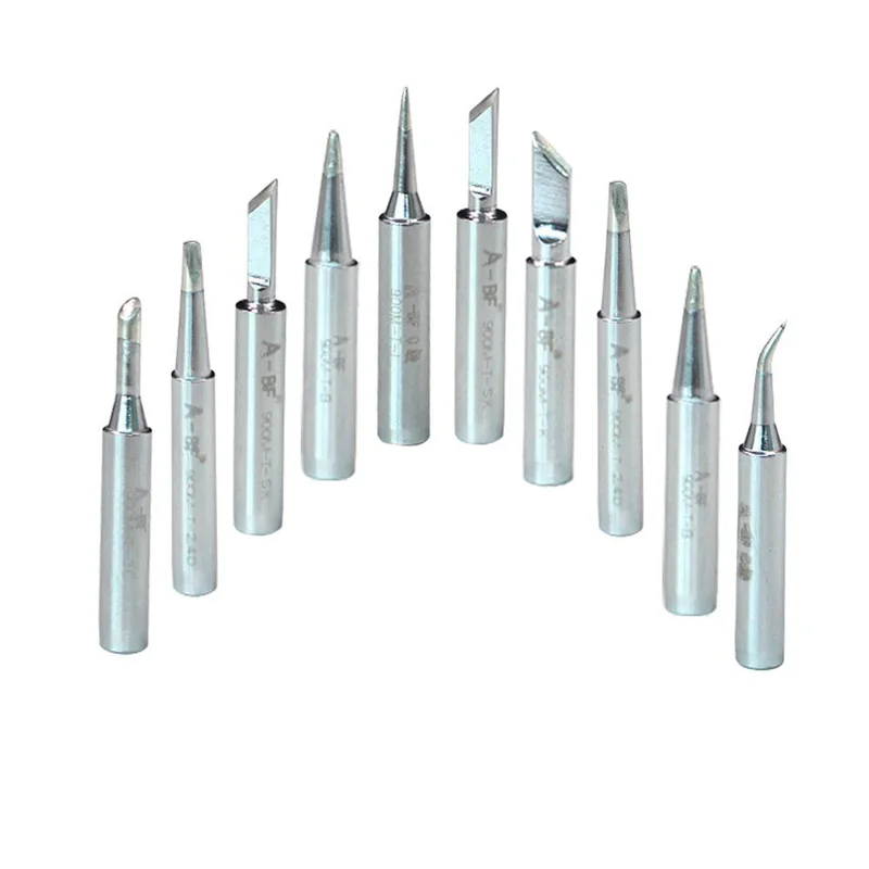 

Hot 10Pcs 900M-T Soldering Iron Tips Silver