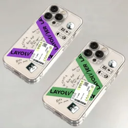 V LAYOVER TaeHyung New Phone Case For iPhone 16 15 14 13 12 11 Mini Pro Max X XR XSMax 7 8 Plus SE20 Hot Transparent Cover