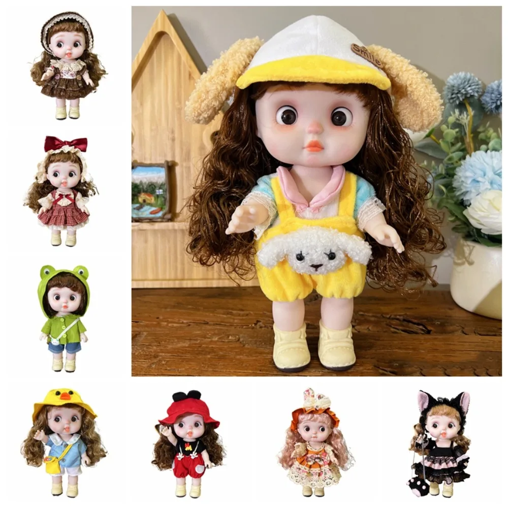 

Princess Toy Full Body 28cm Dress Doll Dolly Vinyl Girls' Doll with Clothes Diy Hair Lifelike Girl Dress Up Toys Toddler