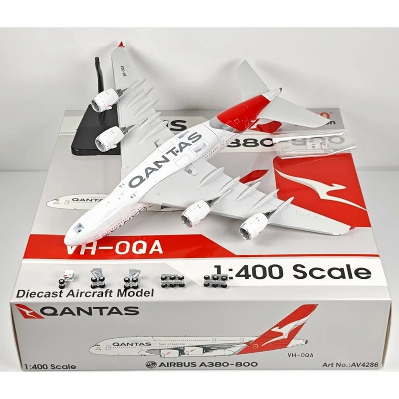 دييكاست 1/400 مقياس AV4286 Qandas A380-800 VH-OQA سبيكة نموذج طائرة لعبة تحصيل حلية الديكور