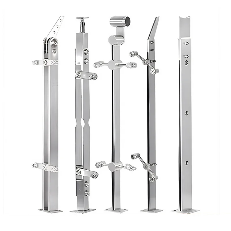 custom.201 304 Stainless Steel Handrail Column Outdoor and Indoor Staircase