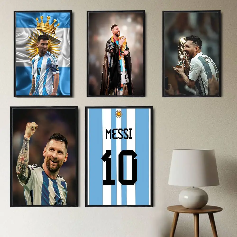 most powerful Argentina Lionel Messi Poster HD Art Sticky Wall Waterproof Home Living Room Bedroom Bar Aesthetic Decoration