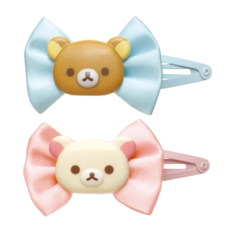 

Rilakkuma Korilakkuma Hair Clips Anime Bear Hair Bows Cute Hair Pins and Clips Headwear Kawaii Hair Accessories for Women Girls
