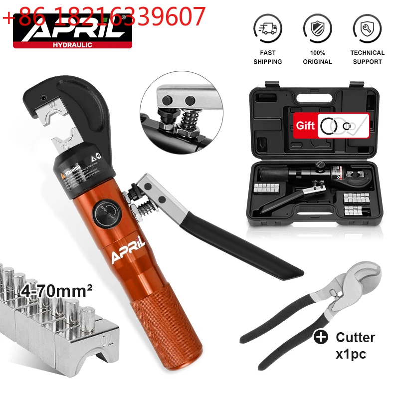 أبريل الهيدروليكية العقص أداة APR-70 كابل العروة المكشكش ذو طيات 4-70mm2 ضغط أداة الضغط 5-6T الضغط