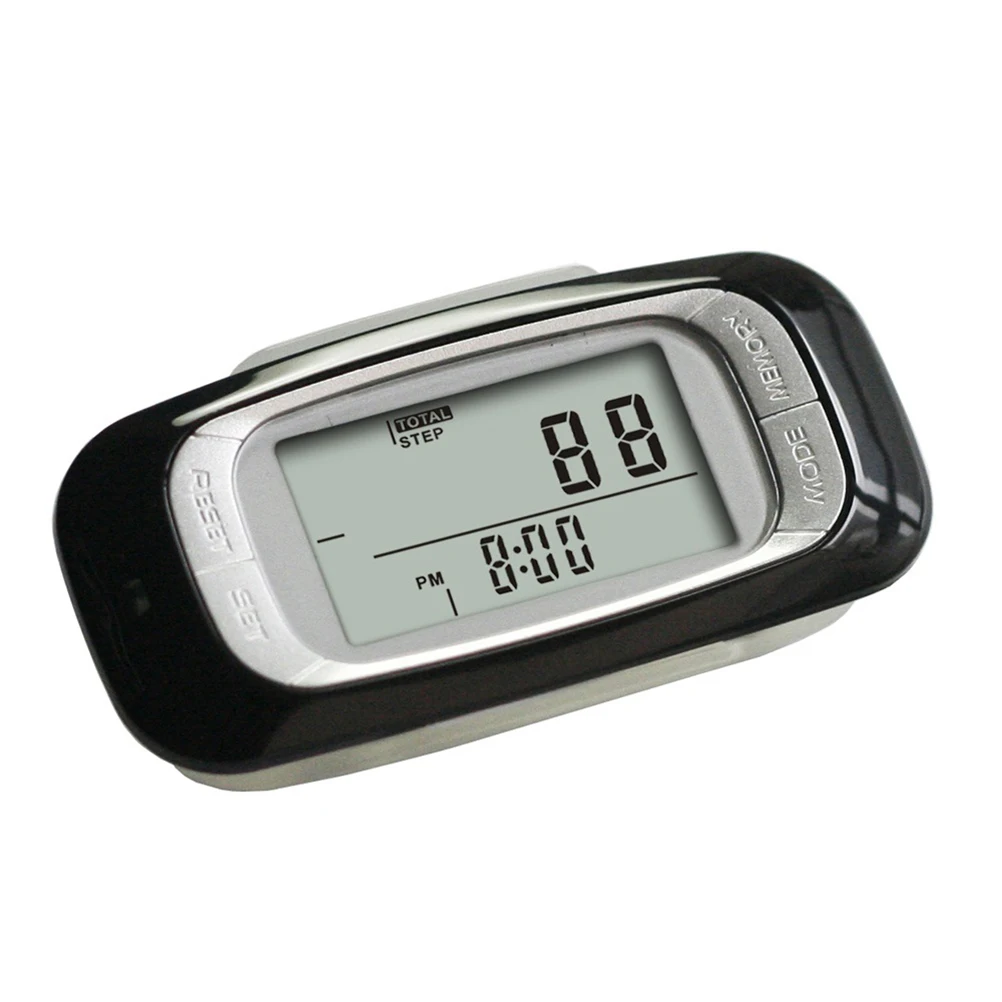 Walking 3D Pedometer with Clip Accurate Step Counter for Fitness Walking Distance Miles/Km Calorie Counter