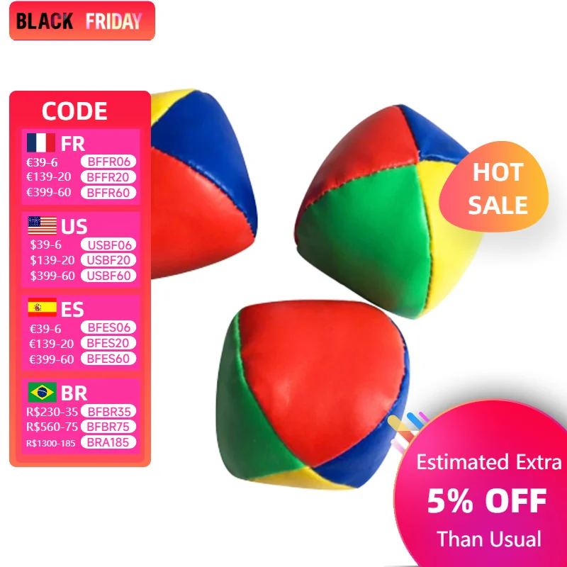 Children‘S Outdoor Sport Ball 3-6Pcs Juggling Balls Set Circus Balls With 4 Panel Design for Kids and Adults Outdoor Sport Toys