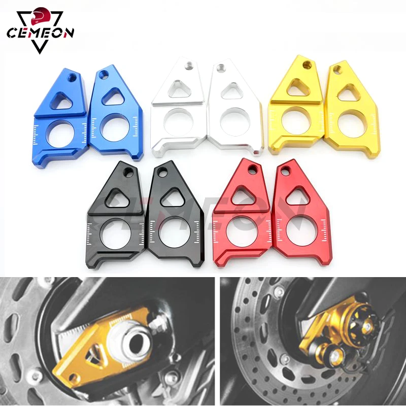 

Motorcycle chain adjuster tensioner rear flat fork belt rear axle adjuster For Yamaha TMAX530 T-max 530 FZ1 FZ8 YZF-R1