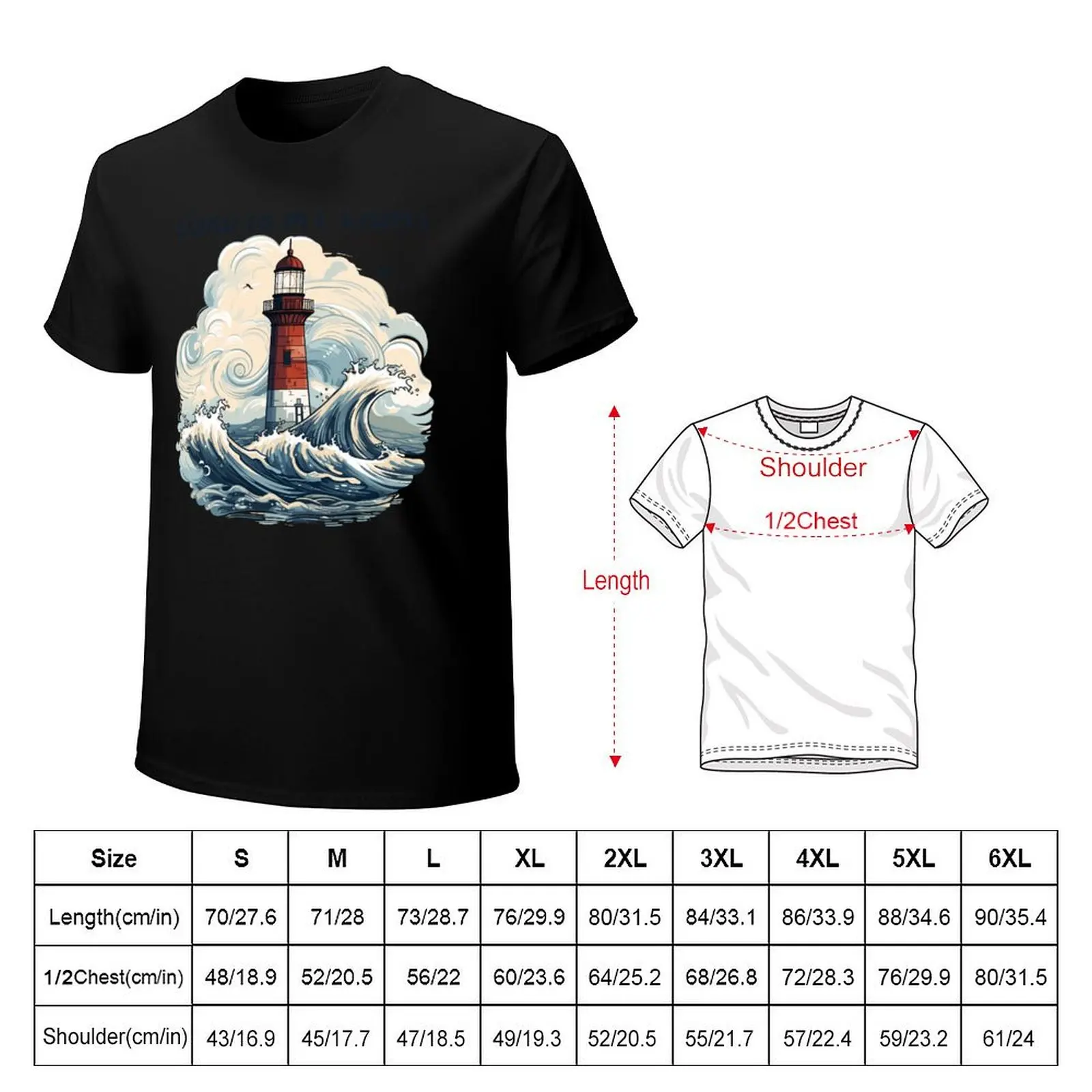 Lighthouse At Sea Lord Is My Light T-Shirt hippie clothes tops mens white t shirts