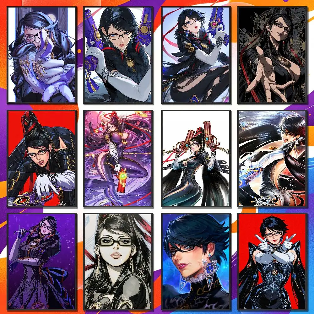 For Bayonetta Jeanne Poster Cover Wall Murals Home Custom Self-adhesive Decoration Sticker Playbill Film