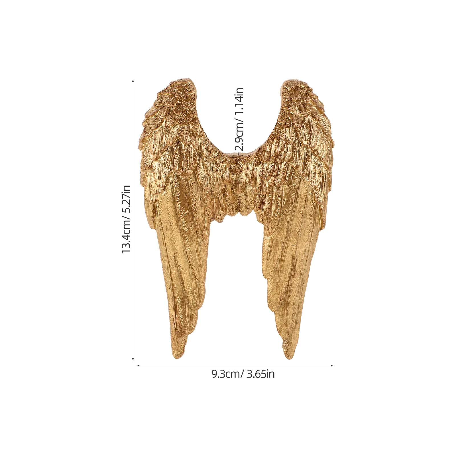 Gold Angel Wing Wall Decor Vintage European Style Wall Hole Cover Concealer for Living Room Bedroom Room Decor Aesthetic