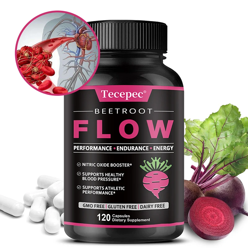 Beetroot Capsules Beetroot Powder Supports Blood Pressure, Athletic Performance, Digestive System, Immune System