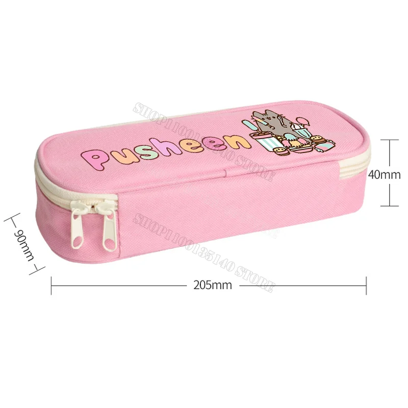 Pusheen Cat Pencil Case Cartoon Student Stationery Storage Bag Anime grande capacità con cerniera Pen Box Cute Boys Girls Pencil Bags