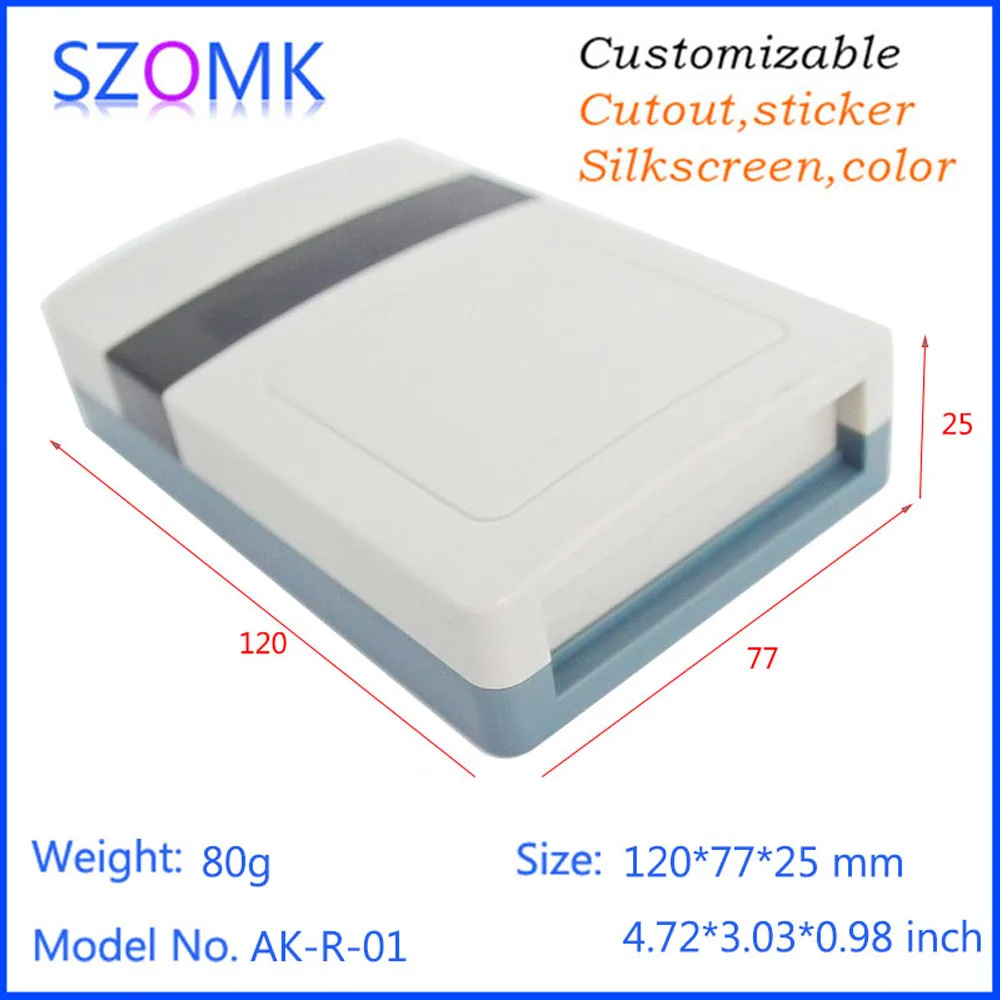 Small plastic card reader enclosure (1Pcs) 120*77*25mm electric switch box electronic project box for Diy housing outlet box
