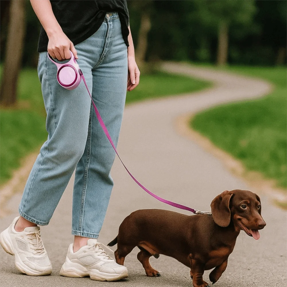 

Wear-resistant Pet Dog Leash Adjustable Anti-bite Retractable Dog Leash Automatic Extending Dog Walking Leash Running