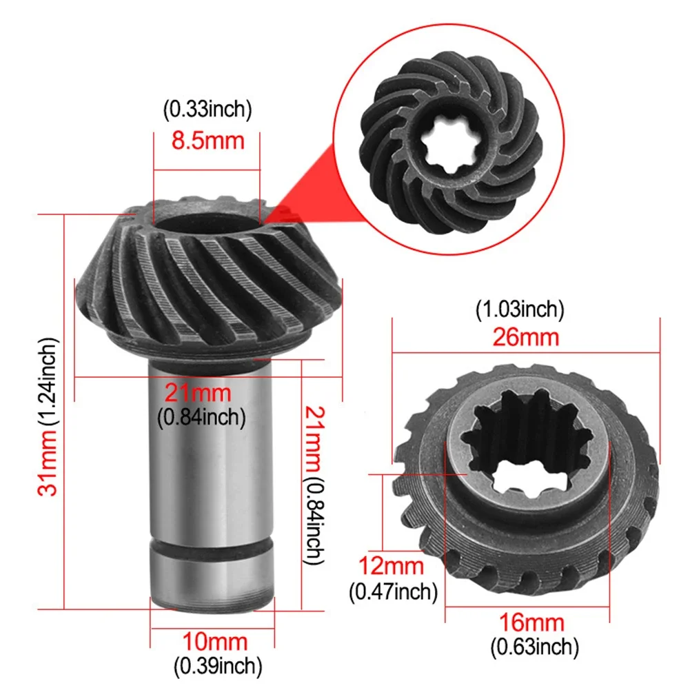 

Power Tools Brush Cutter Gear Diff Main Gear 7 Teeth Brush Cutter Grass Mowing Iron Sloping Terrain Spare Parts