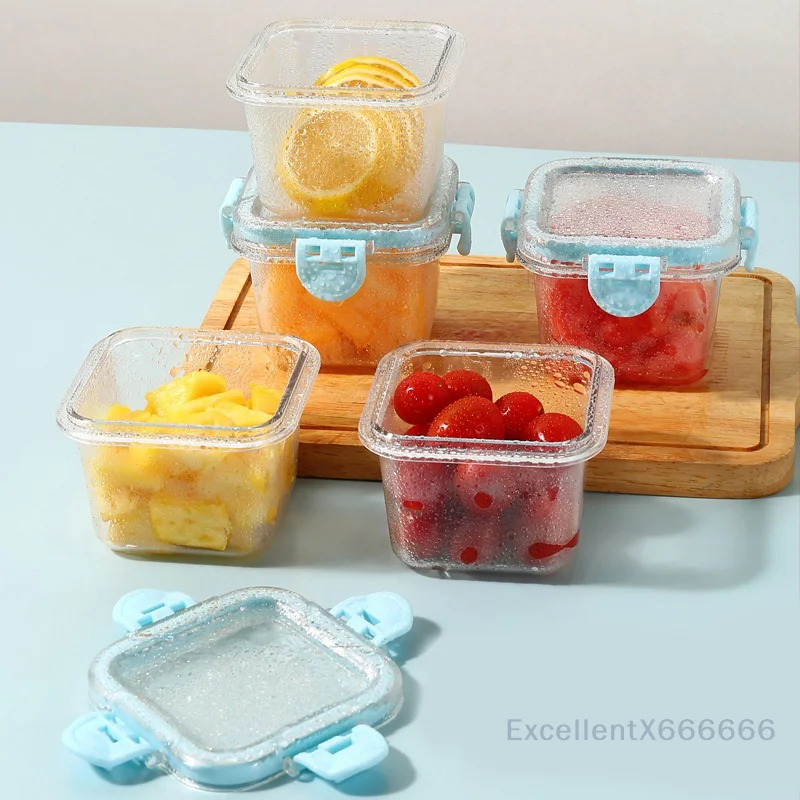 Refrigerator Mini Storage Box Sauce Pickle Take-out Fresh-keeping Box High-value Transparent Children's Fruit Packaging Box