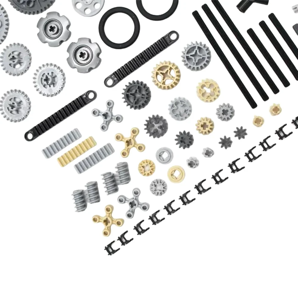 116PCS MOC Technic Parts Gear Shaft Pin Connector Crawler Accessories Set Compatible with 9686 EV3 Building Block