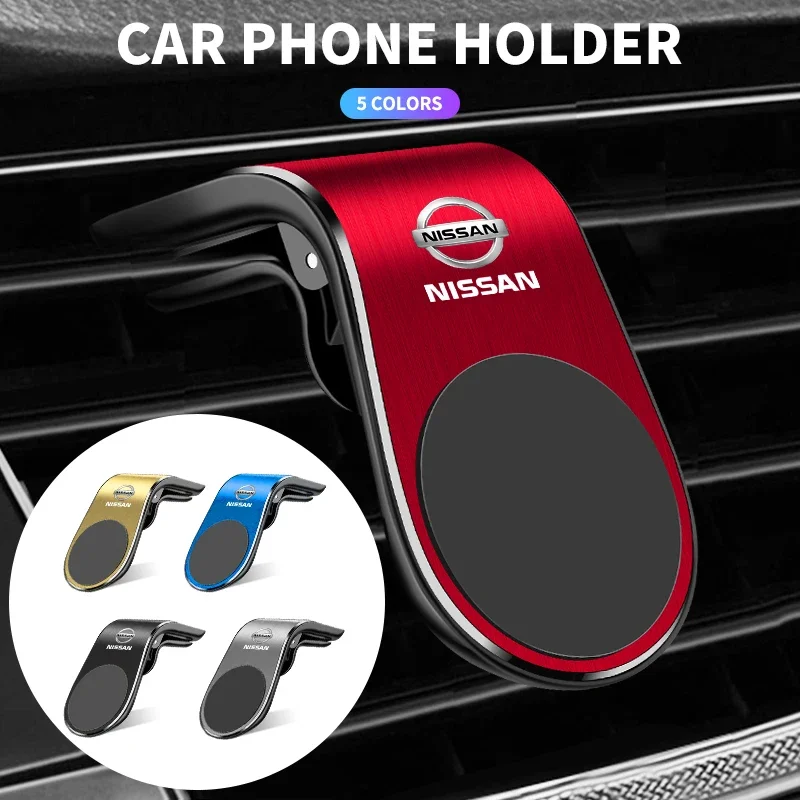 Magnetic L-Type Car Phone Holder Smartphone Stand For Nissan Nismo Qashqai Juke Tiida X-trail 350Z Rogue Murano Sunny Altima